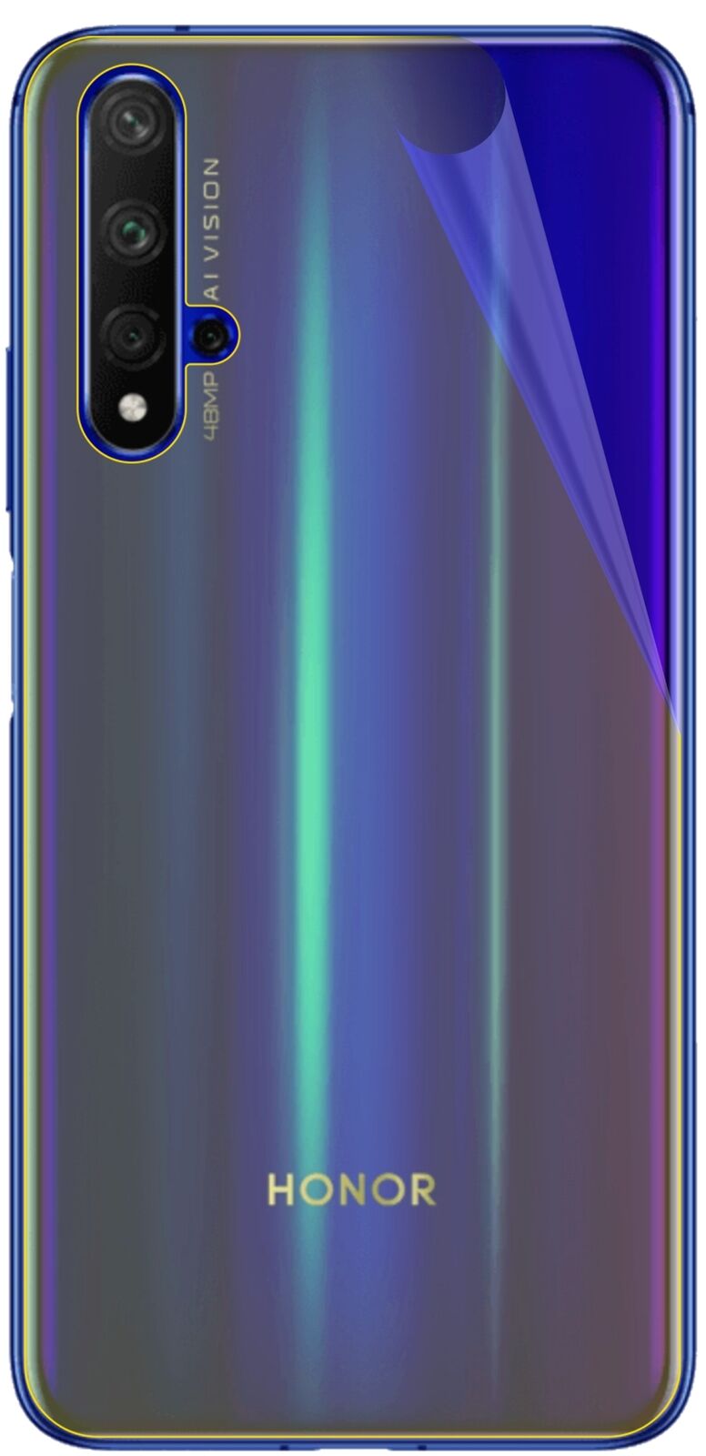 dipos Displayschutz für Honor 20 Pro Rückseite, transparente Oberfläche, geringe Dicke und perfekte Passform