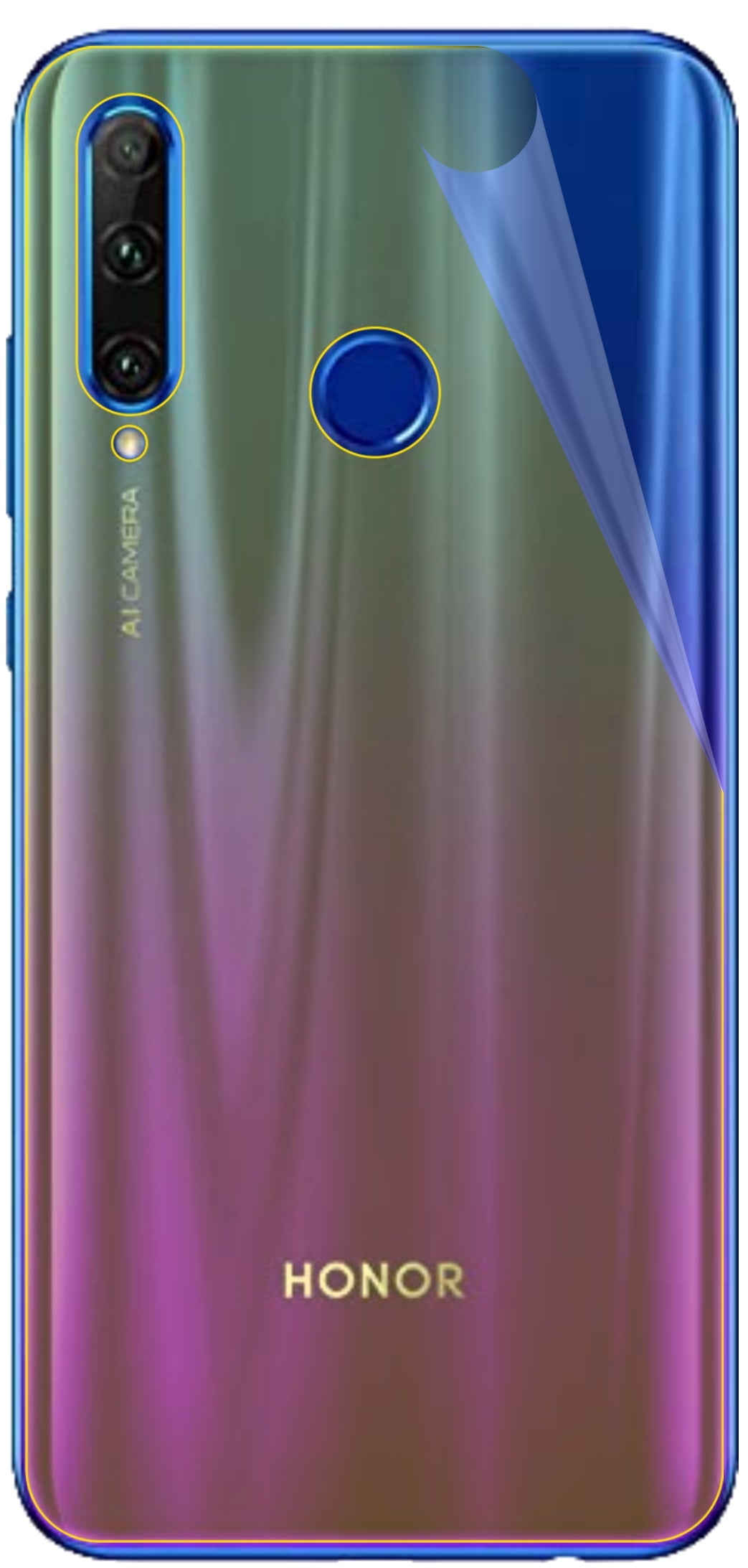 dipos Displayschutz für Honor 20E Rückseite, transparente Oberfläche, geringe Dicke und perfekte Passform