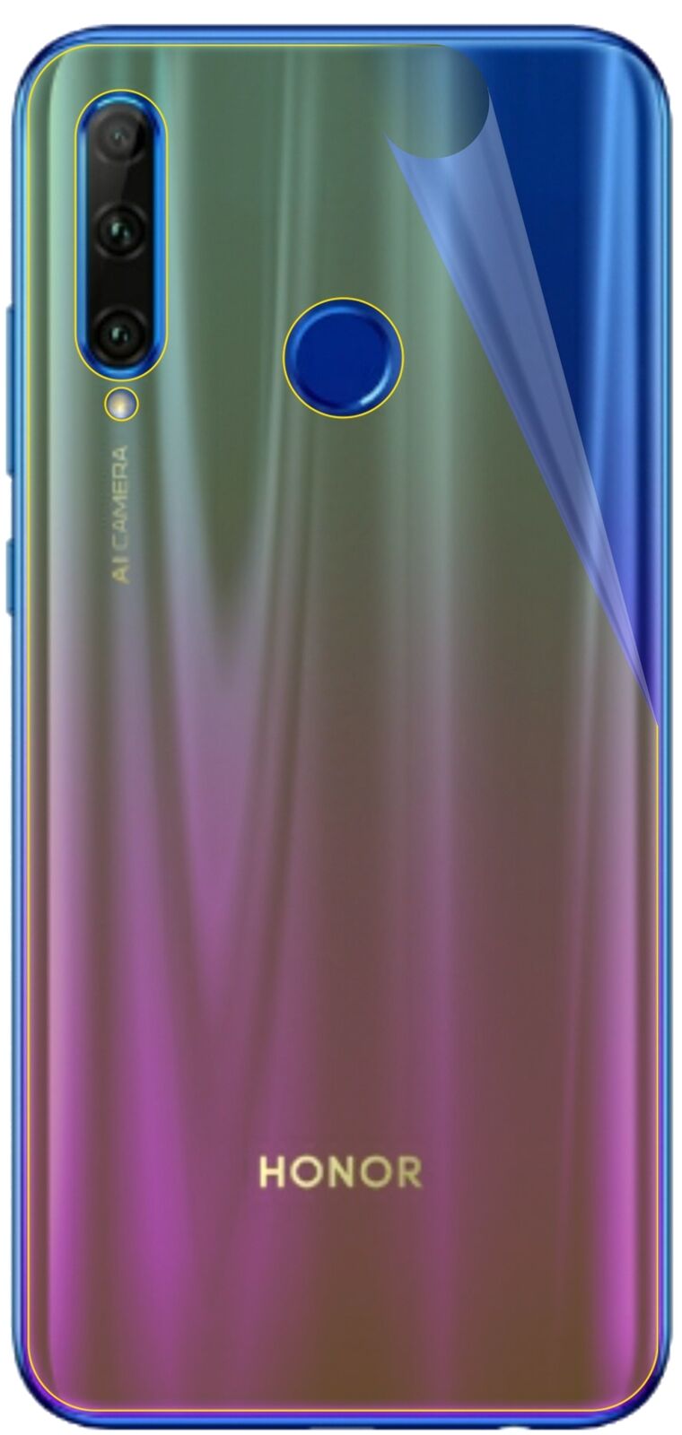 dipos Displayschutz für Honor 20i Rückseite, transparente Oberfläche, geringe Dicke und perfekte Passform