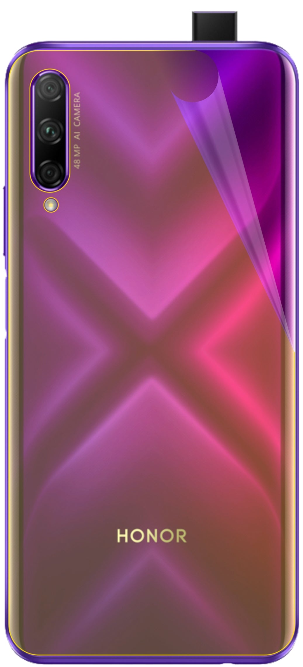 dipos Displayschutz für Honor 9X Rückseite, transparente Oberfläche, geringe Dicke und perfekte Passform