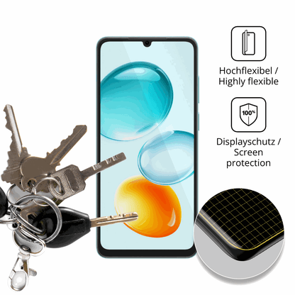 dipos Displayschutz für Honor Play 11C, transparente Oberfläche, geringe Dicke und perfekte Passform