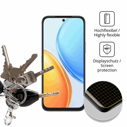 dipos Displayschutz für Honor Play 80 Plus, transparente Oberfläche, perfekte Passform auch für die Rundungen