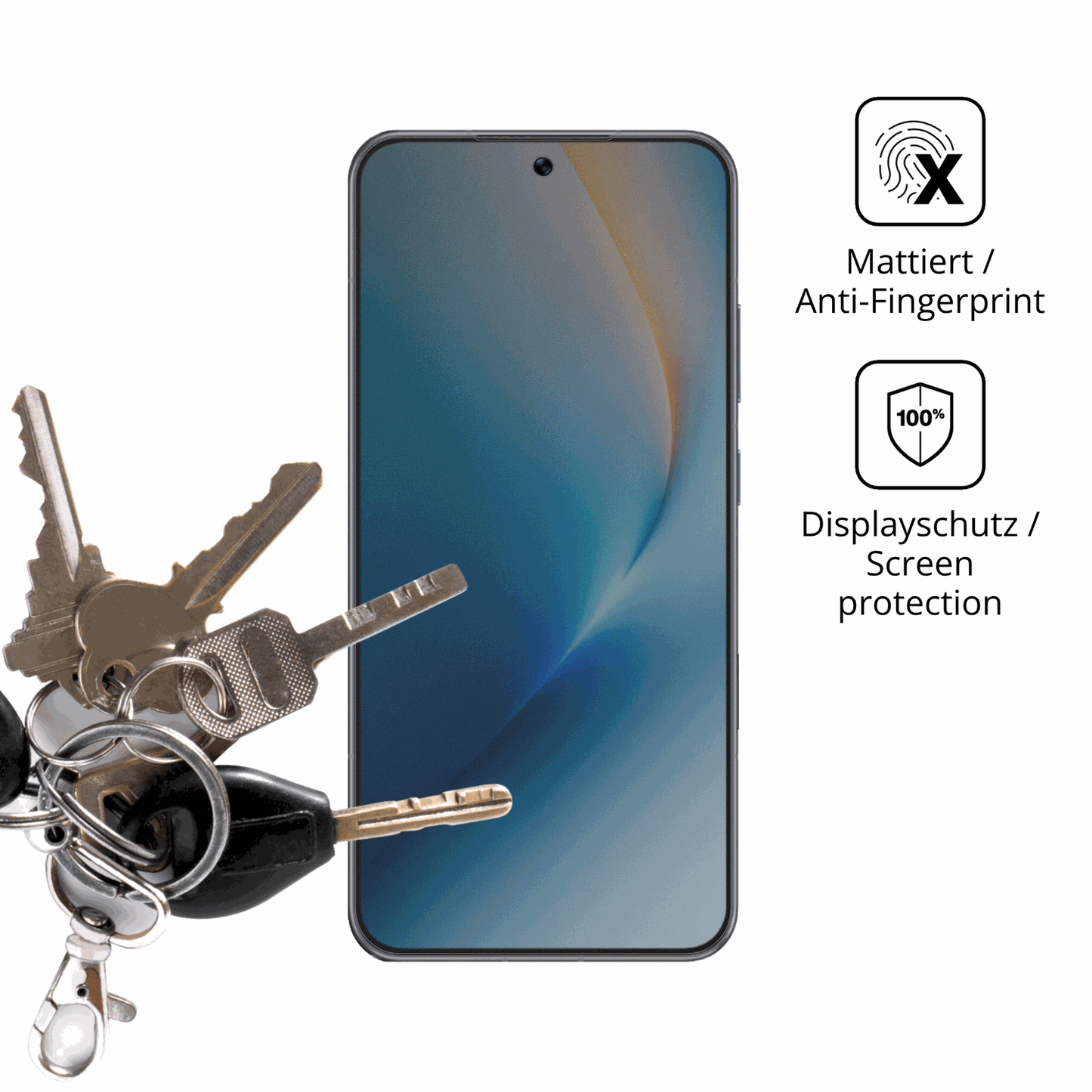 dipos Displayschutz f�r Honor Win, mattierte Oberfl�che, Blickschutzfilter und perfekter Passform