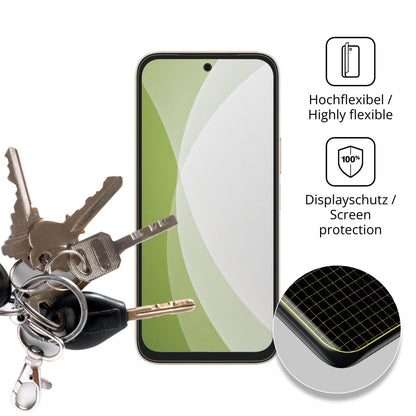 dipos Displayschutz für Honor X6e, transparente Oberfläche, perfekte Passform auch für die Rundungen