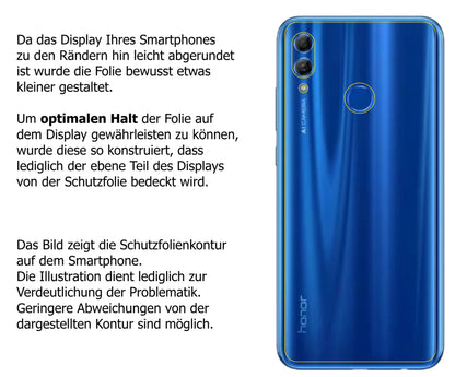 Dünne und klare Folie passend zugeschnitten für Honor 10i Rückseite