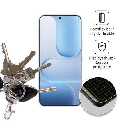 dipos Displayschutz für honor500 pro, transparente Oberfläche, perfekte Passform auch für die Rundungen