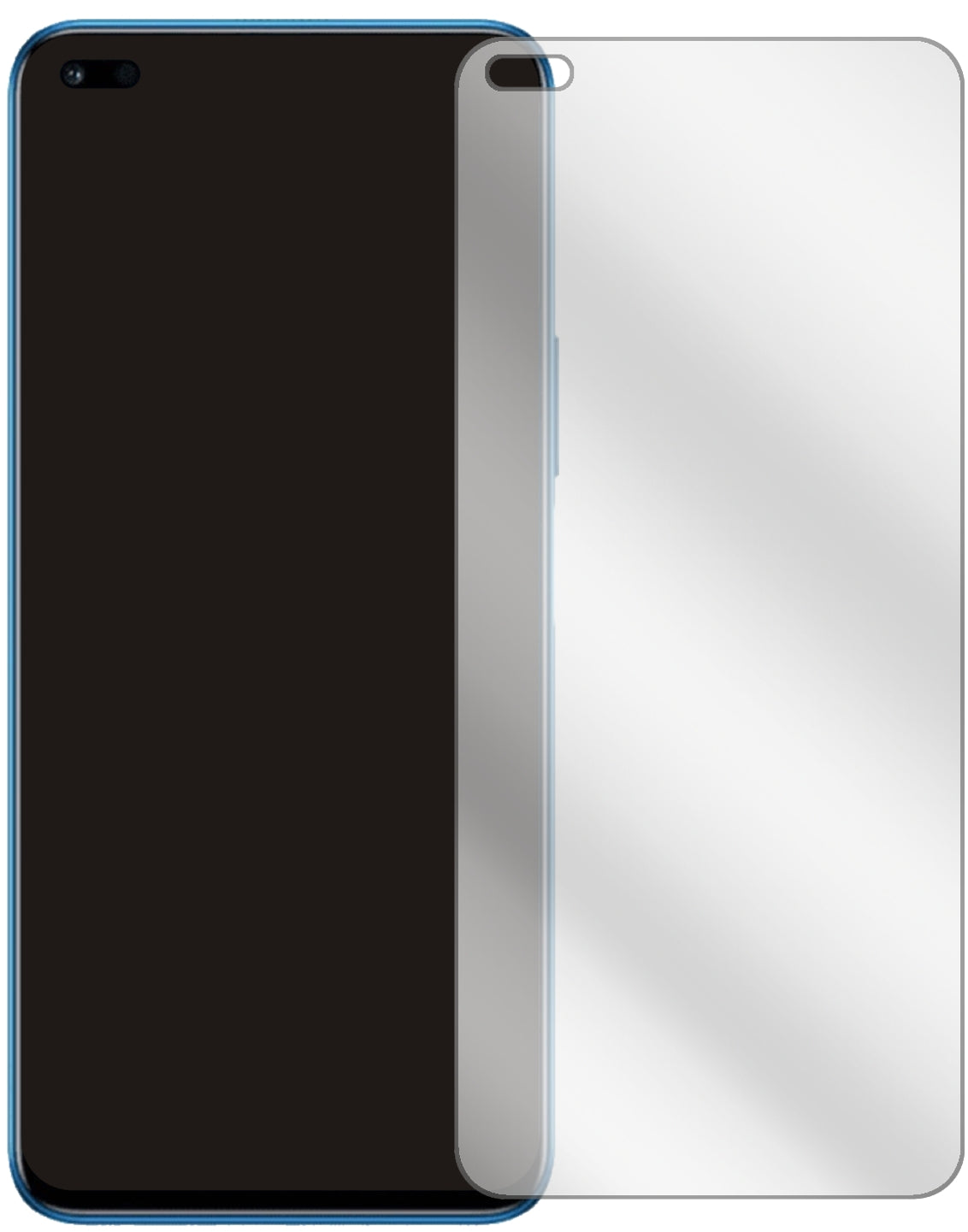 Honor50 Lite mit aufgebrachter dipos Displayschutzfolie, glasklare Darstellung ohne Einschränkungen
