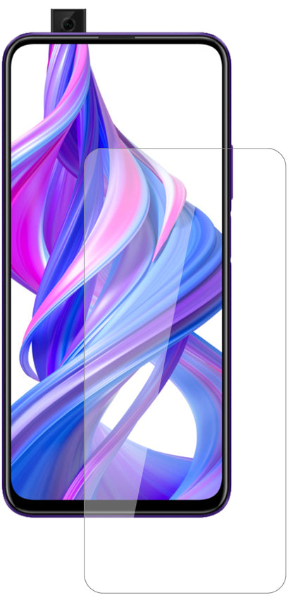 HuaweiY9s mit aufgebrachter dipos Flex Schutzfolie, glasklare Darstellung ohne Einschränkungen