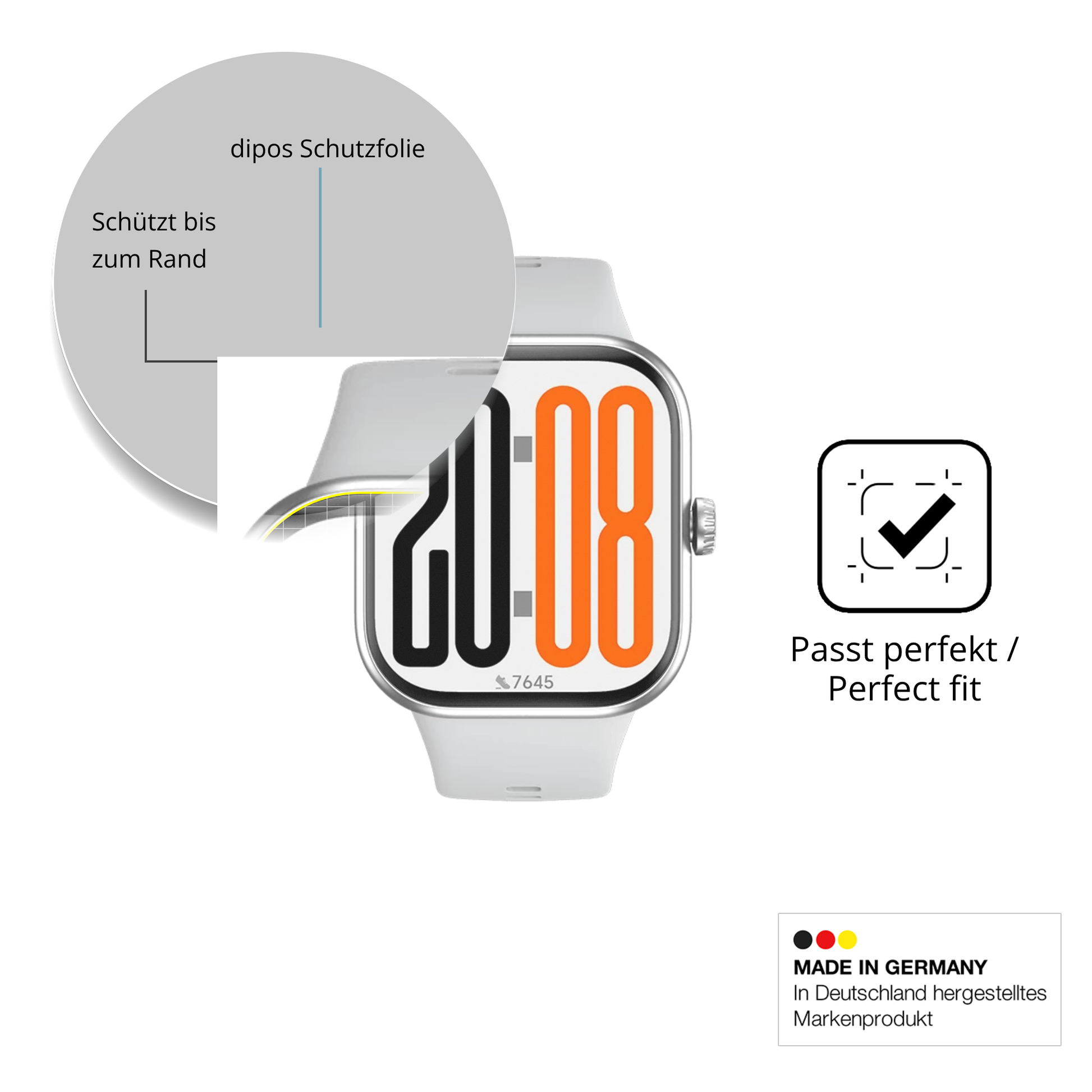 Besonders flexibler Displayschutz mit Anti-Shock-Schicht im Materialmix