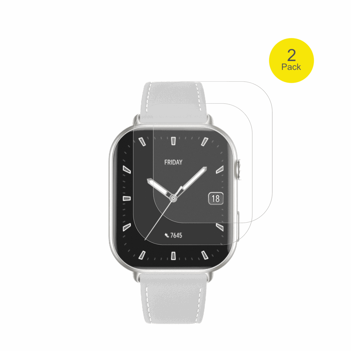 HonorChoice Watch Infowear 2i mit aufgebrachter dipos Flex Schutzfolie, glasklare Darstellung ohne Einschränkungen