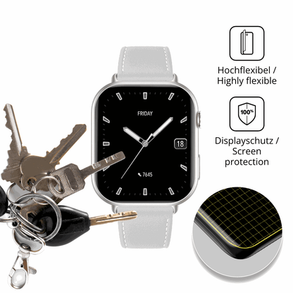 dipos Displayschutz für Honor Choice Watch Infowear 2i, transparente Oberfläche, geringe Dicke und perfekte Passform