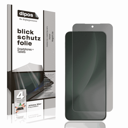 Blickschutzfolie von dipos passend für Honor Magic8 Lite, präziser Zuschnitt und blasenfrei montiert