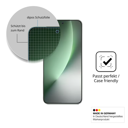 Schutzglasfolie mit optimaler Passform, zur Verwendung mit Hüllen geeignet