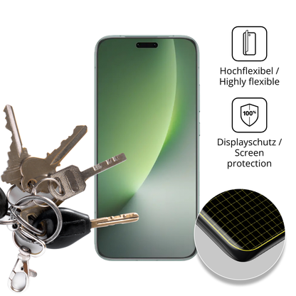 dipos Displayschutz für honormagic 8 pro, transparente Oberfläche, perfekte Passform auch für die Rundungen