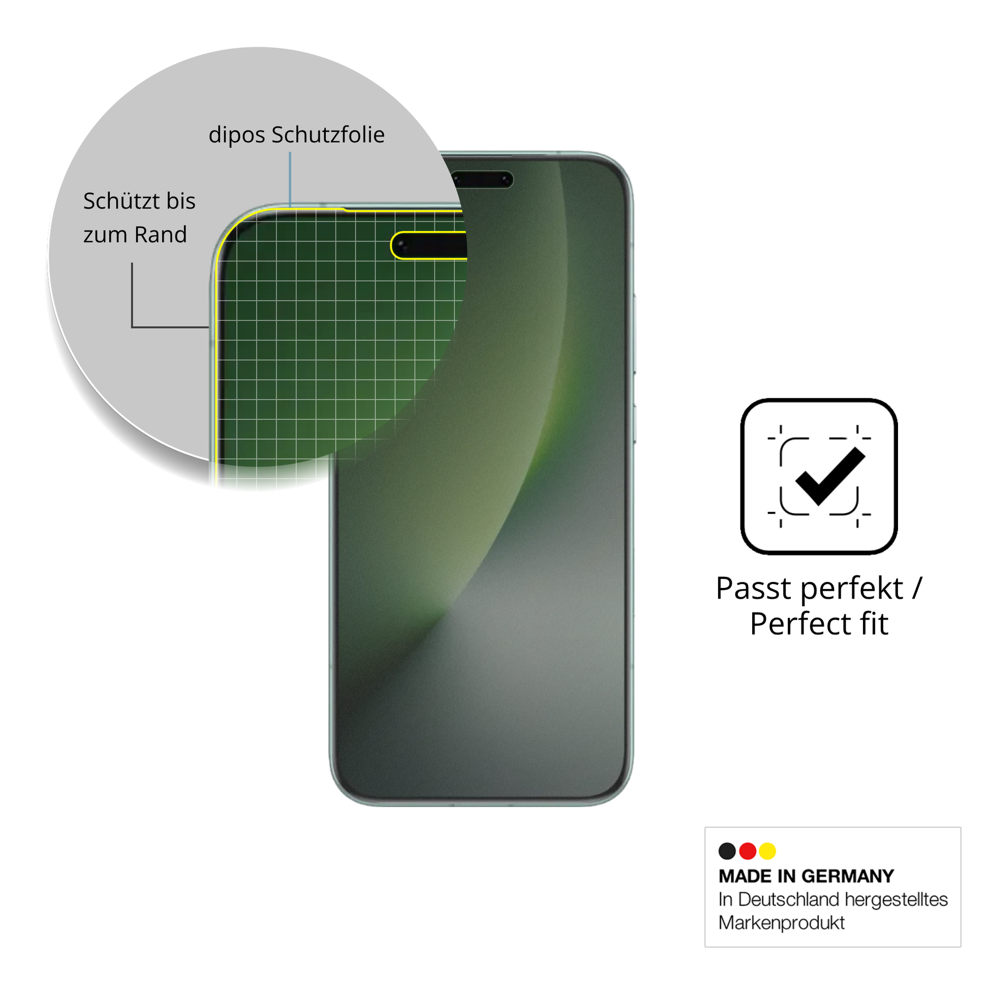 Schutz gegen Kratzer auf dem honormagic 8 pro Glas durch Schlüssel, Stöße gegen die Tischkante oder Stürze