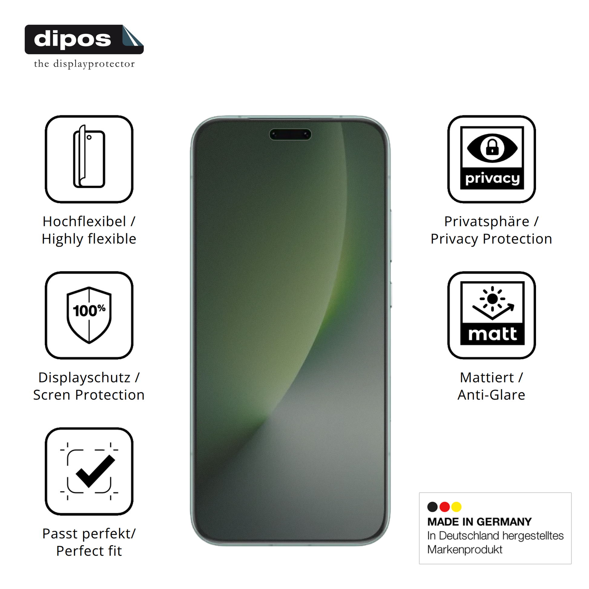 Flexible TPU-Folie passend zugeschnitten für honormagic 8 pro, mit Privatsphäre-Schutz durch Sichtschutz-Folie