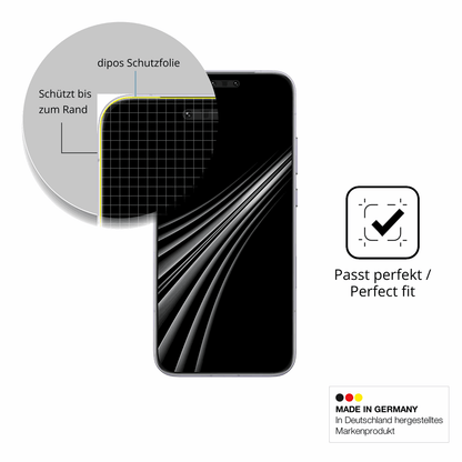 Schutzfolie mit optimaler Passform, zur Verwendung mit Hüllen geeignet
