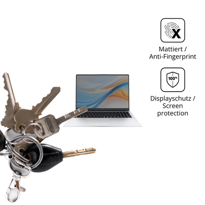 dipos Displayschutz für Honor MagicBook X16 Plus, mattierte Oberfläche, Blickschutzfilter und perfekter Passform
