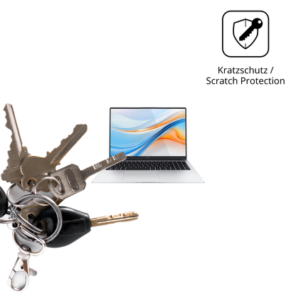 Schutz gegen Kratzer auf dem Honor MagicBook X16 Plus Glas durch Schlüssel oder Ähnliches