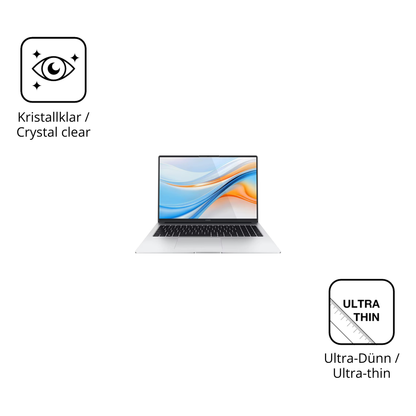 Dünne und klare Folie passend zugeschnitten für Honor MagicBook X16 Plus
