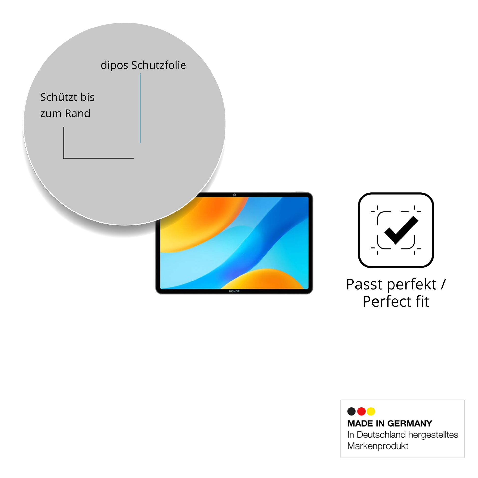 Schutz gegen Kratzer auf dem honormagicpad 3 pro Glas durch Schlüssel oder Ähnliches