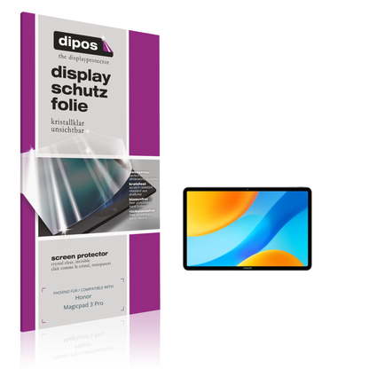 Klare Displayschutzfolie von dipos passend für honormagicpad 3 pro, präziser Zuschnitt und blasenfrei montiert