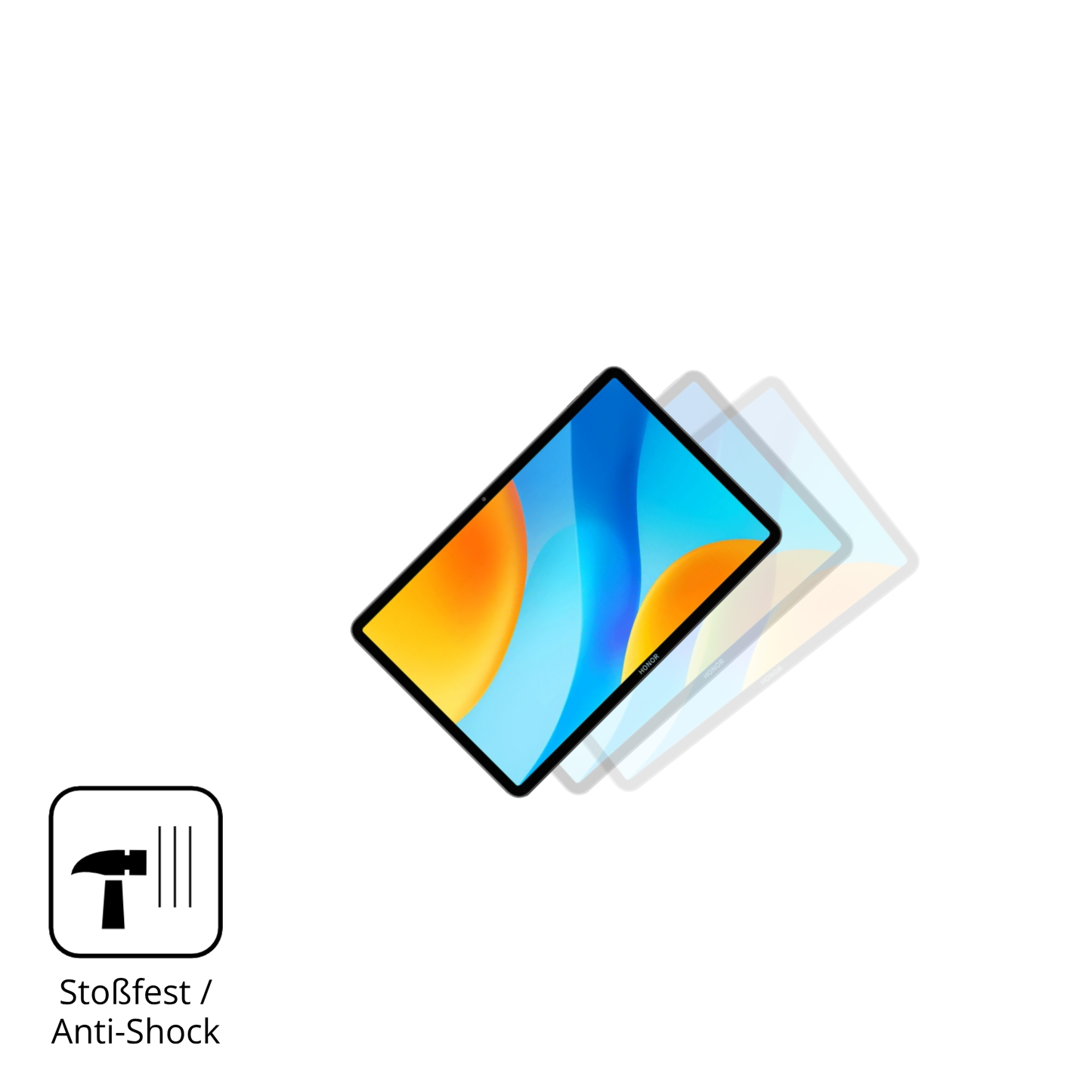 Schutz gegen Kratzer auf dem honormagicpad 3 pro Glas durch Schlüssel, Stöße gegen die Tischkante oder Stürze