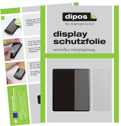 Matte Displayschutzfolie von dipos passend für Honor Magic V, präziser Zuschnitt und blasenfrei montiert