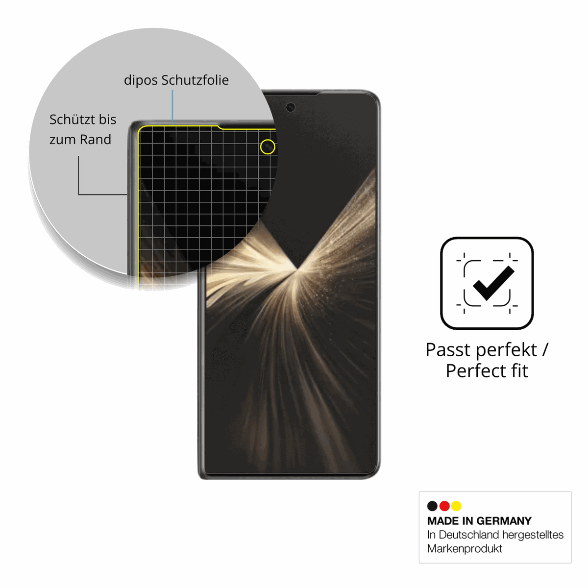 2x Full Cover matte Film for Honor Magic V5 Aussenseite Screen Protector