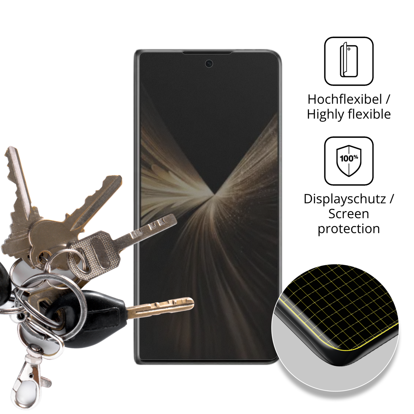 Full Cover Privacy Blickschutzfolie für Honor Magic V5 Aussenseite