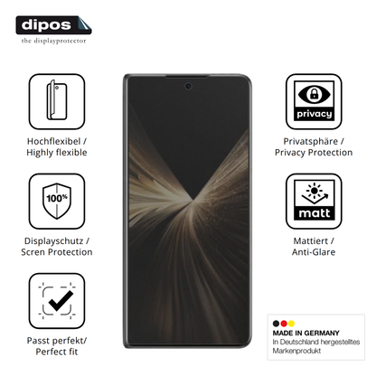 Full Cover Privacy Film for Honor Magic V5 Aussenseite Screen Protector