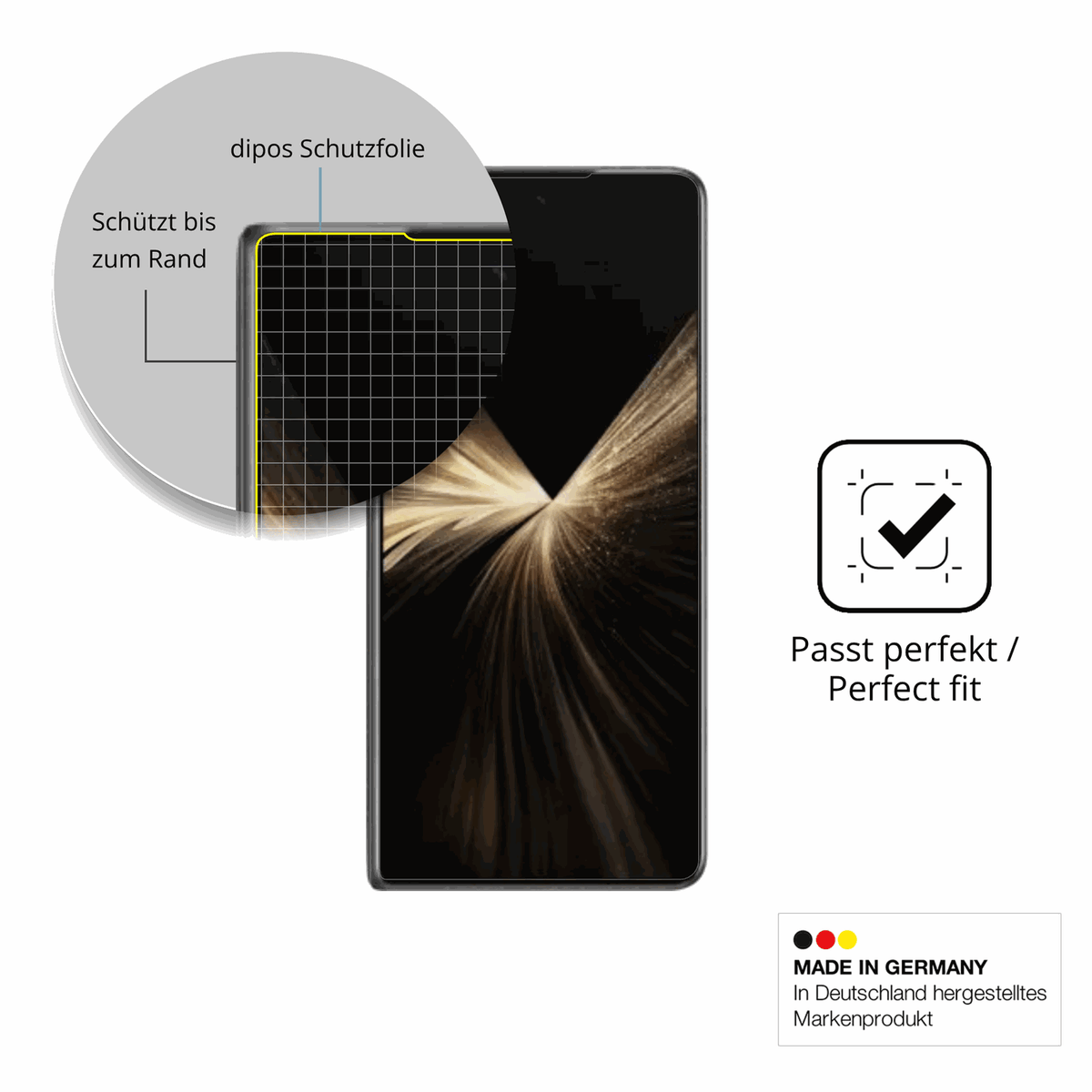 2x Screen Protector for Honor Magic V5 Aussenseite Protective Film covers 100%