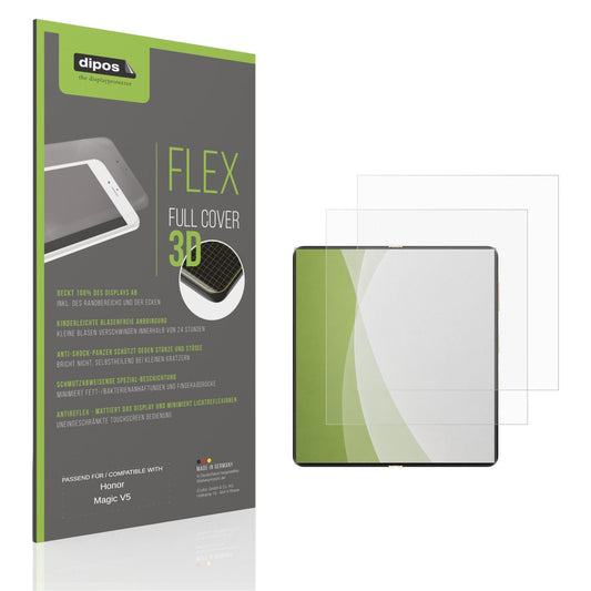 2x Full Cover matte Film for Honor Magic V5 Innenseite Screen Protector