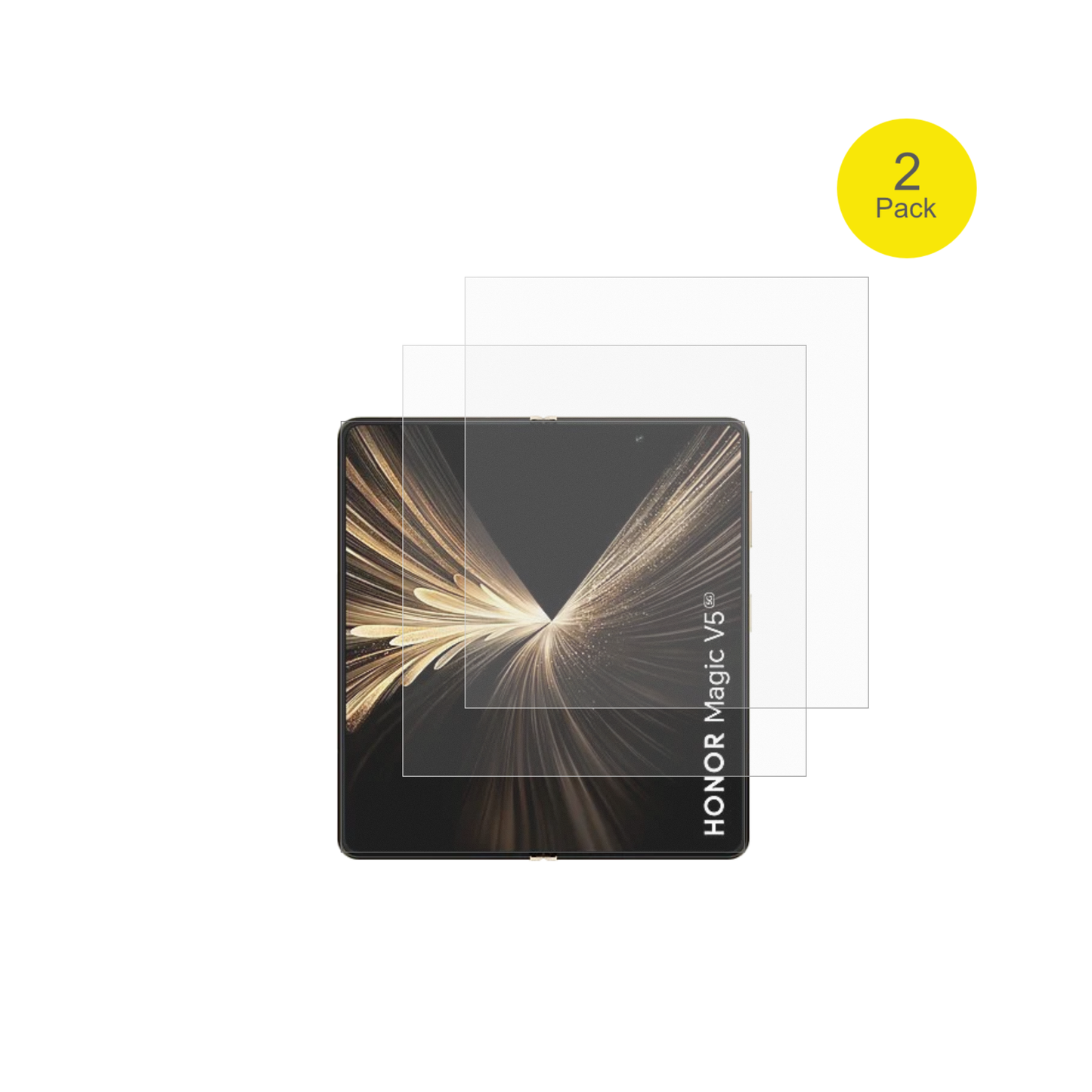 2x Full Cover Schutzfolie matt für Honor Magic V5 Innenseite
