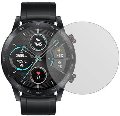 HonorMagic Watch 2 46mm mit aufgebrachter dipos Displayschutzfolie, die lästige Fingerabdrücke minimiert