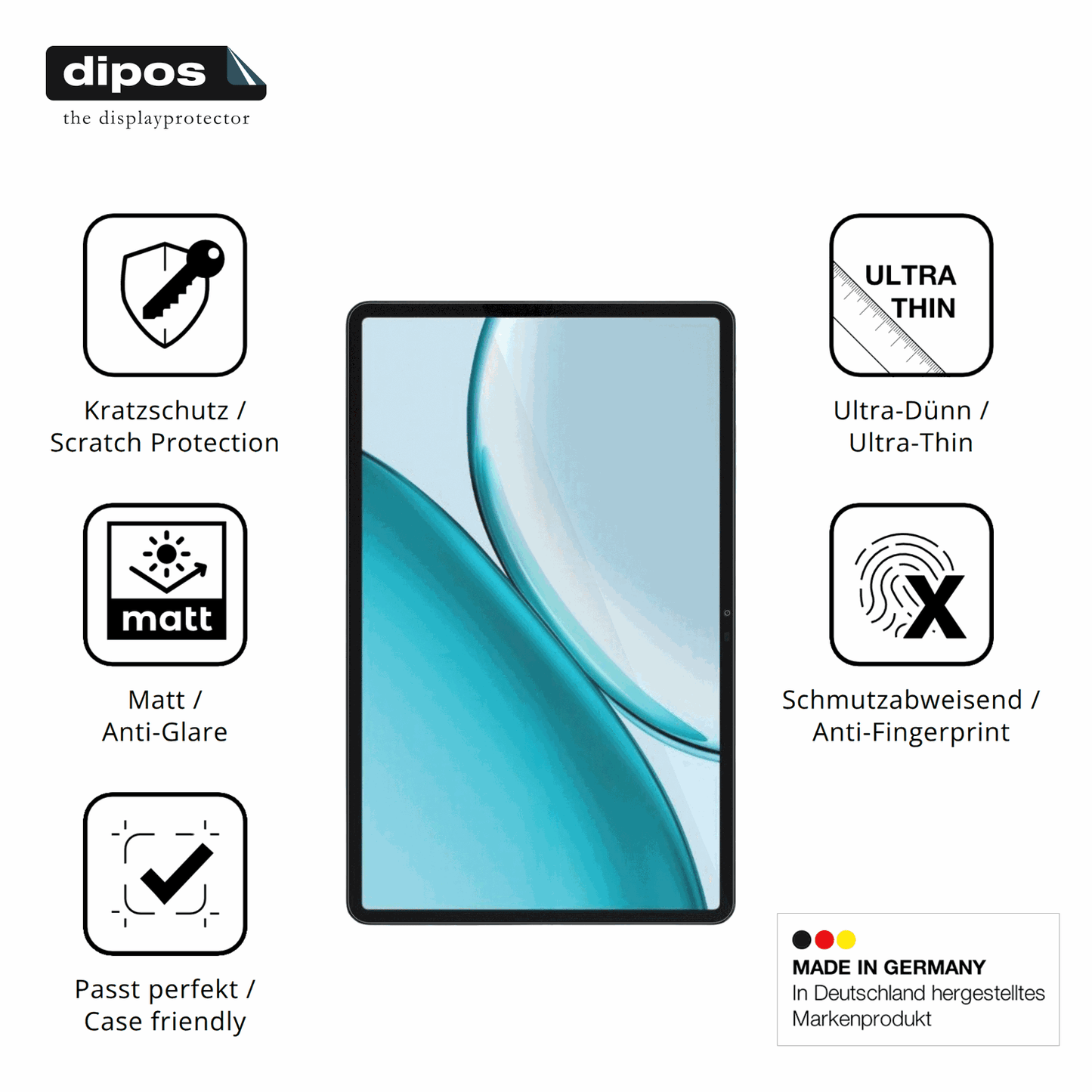2x Screen Protector for Honor Pad X10 Pro 11.5 Zoll Protection Anti Glare dipos