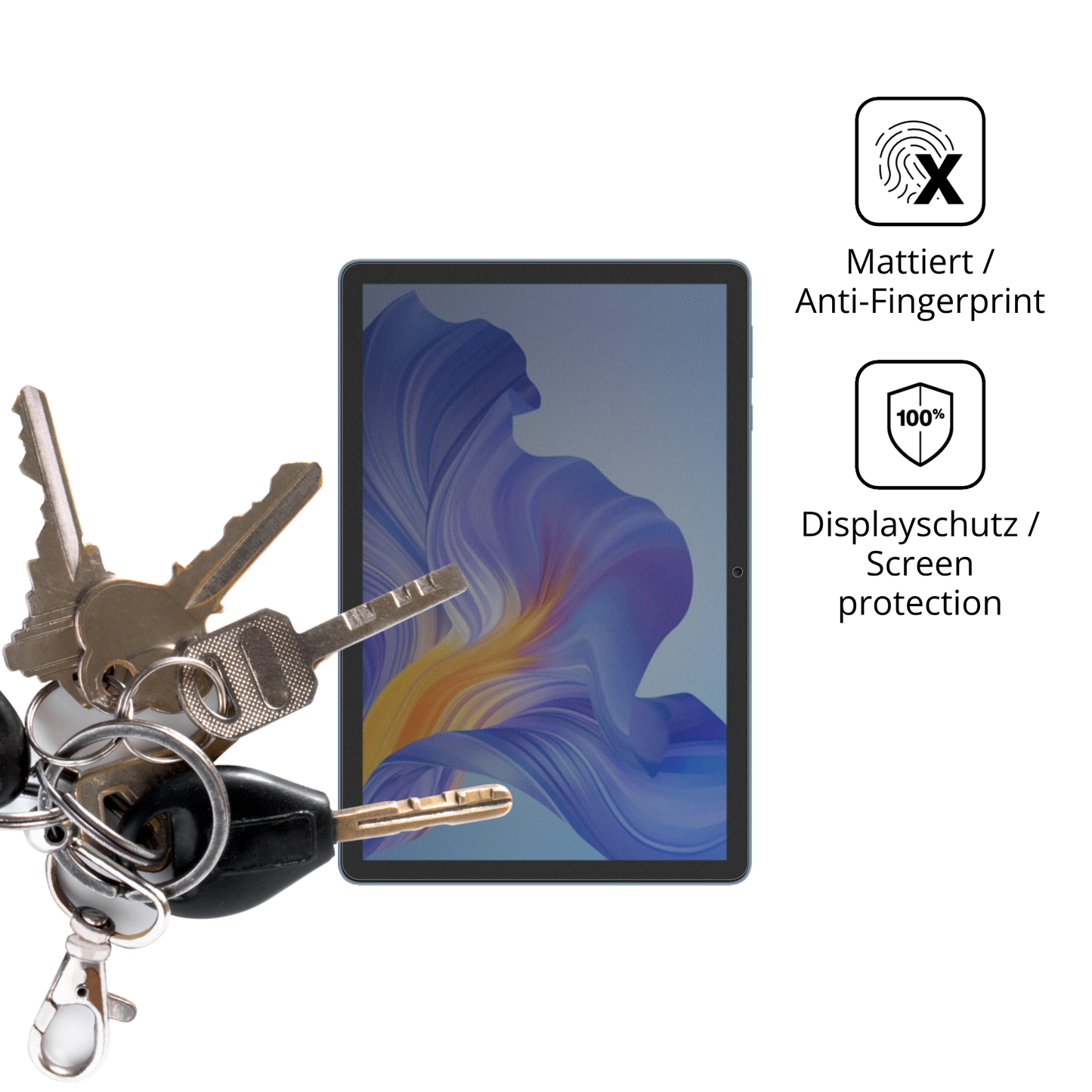 dipos Displayschutz für Honor Pad X8b, mattierte Oberfläche, Blickschutzfilter und perfekter Passform