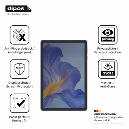 Privatsphäre-Schutz durch Sichtschutz-Folie passend zugeschnitten für Honor Pad X8b
