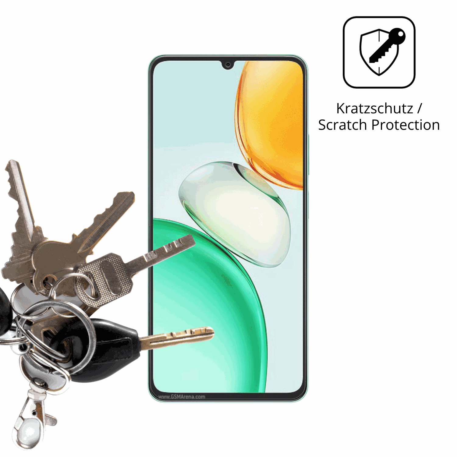 Schutz gegen Kratzer auf dem Honor Play 10 Glas durch Schlüssel oder Ähnliches