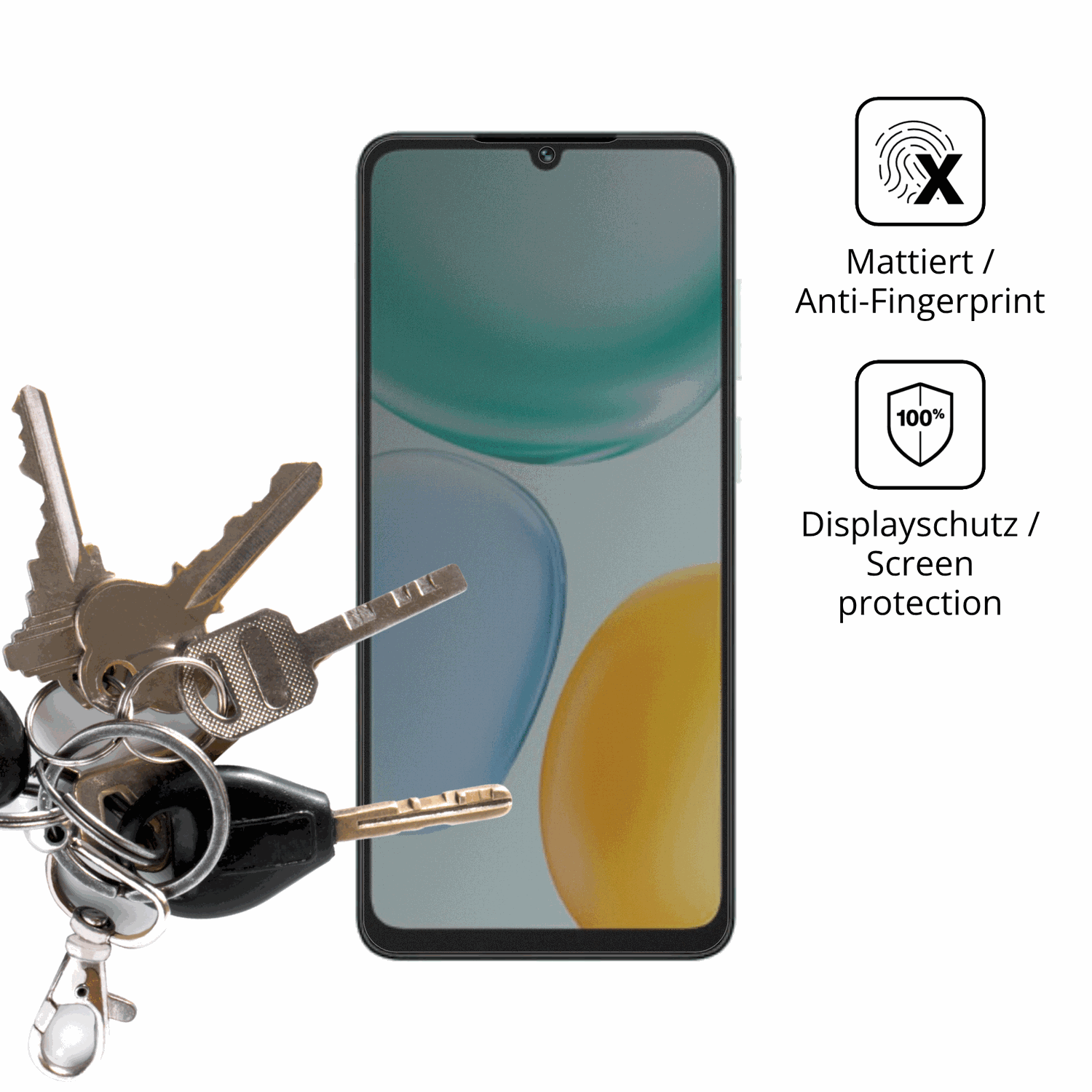 dipos Displayschutz für honorplay 10a, mattierte Oberfläche, Blickschutzfilter und perfekter Passform