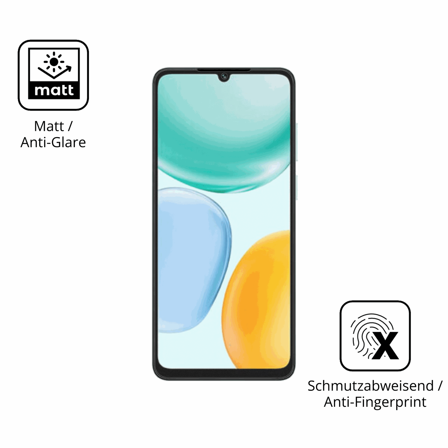 9H Hartbeschichtete, flexible Folie passend zugeschnitten für honorplay 10a