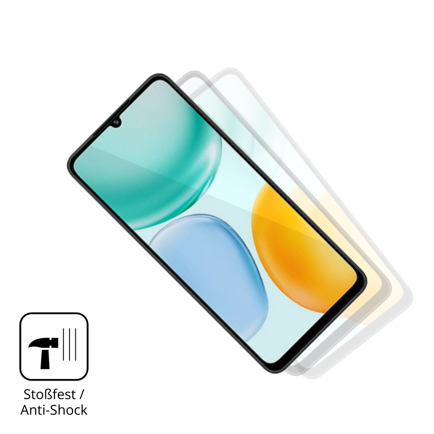 Schutz gegen Kratzer auf dem honorplay 10a Glas durch Schlüssel, Stöße gegen die Tischkante oder Stürze