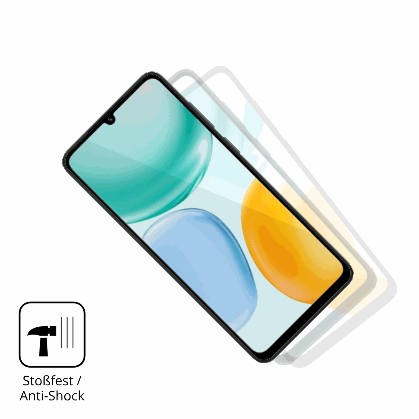 Schutz gegen Kratzer auf dem Honor Play 10A 5G Glas durch Schlüssel, Stöße gegen die Tischkante oder Stürze