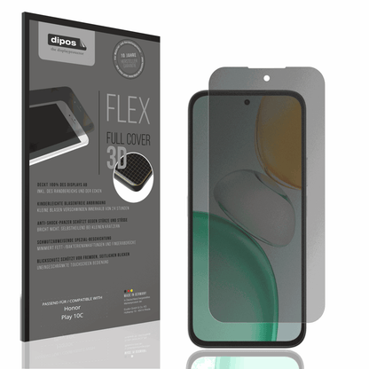 Blickschutzfolie von dipos passend für Honor Play 10C, 100% Displayabdeckung und blasenfreie Montage
