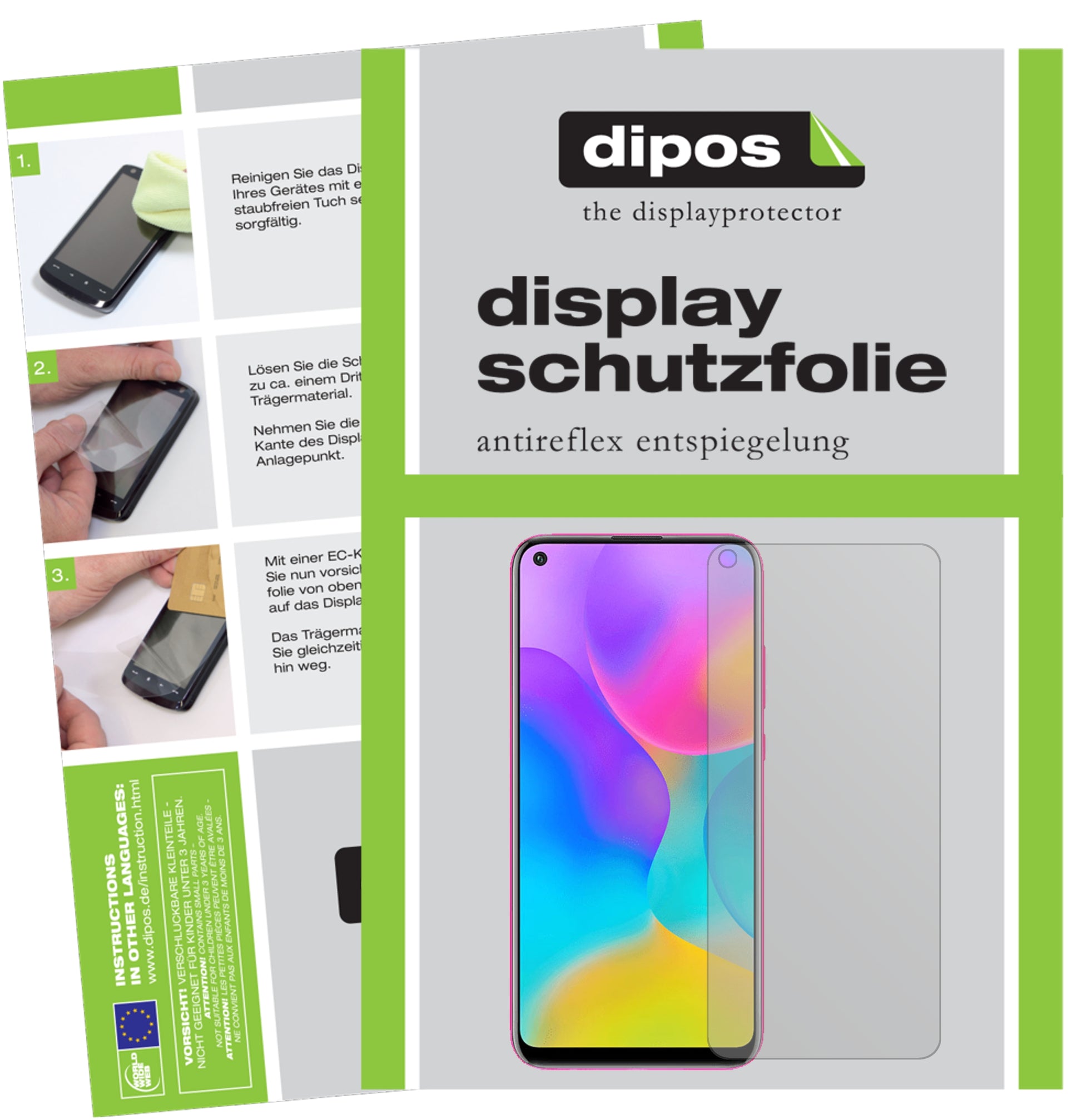 Mattes Panzerglas: Entspiegelte, dünne Folie, Fingerabdruckresistenz und Bildschirmschutz für Honor-Play 3