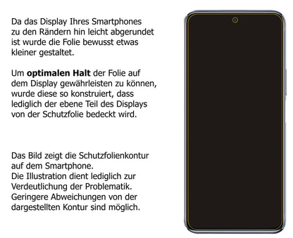 dipos Displayschutz für Honor Play 5T Pro, transparente Oberfläche, perfekte Passform auch für die Rundungen