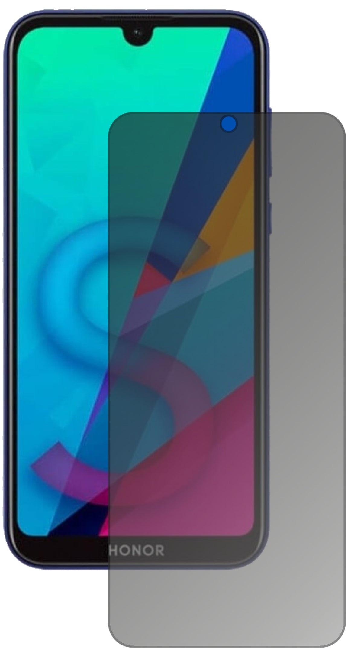HonorPlay 8 mit aufgebrachtem dipos Displayschutz, der seitliche Einblicke blockiert