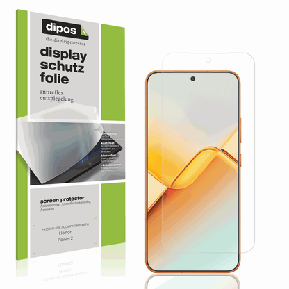 Matte Displayschutzfolie von dipos passend für Honor Power2, präziser Zuschnitt und blasenfrei montiert