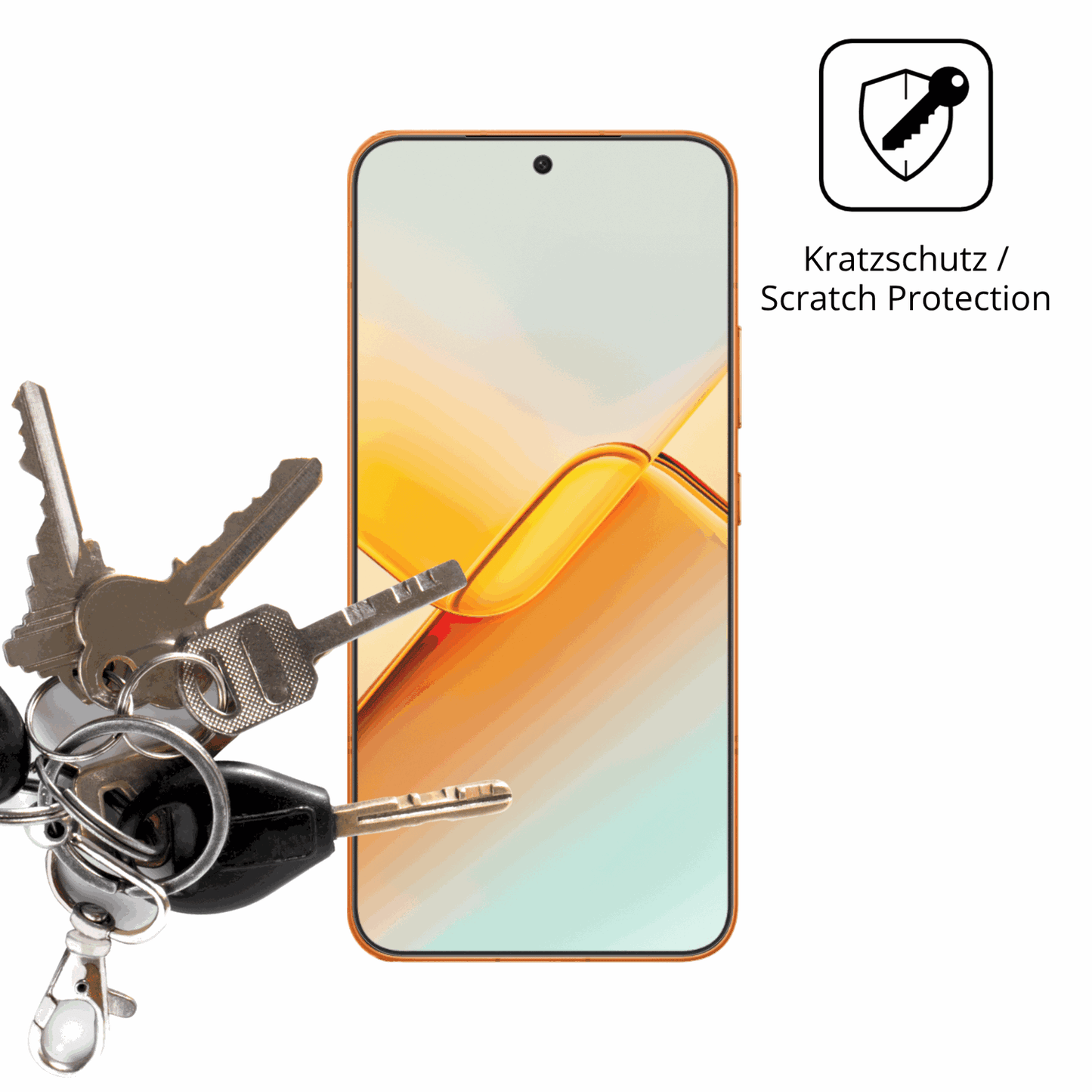 Schutz gegen Kratzer auf dem Honor Power2 Glas durch Schlüssel oder Ähnliches
