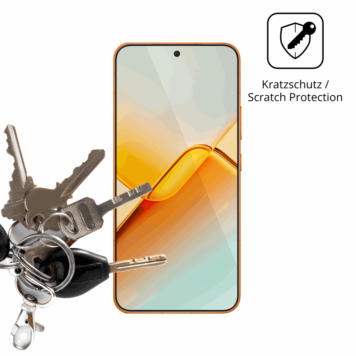 Schutz gegen Kratzer auf dem Honor Power2 Glas durch Schlüssel oder Ähnliches